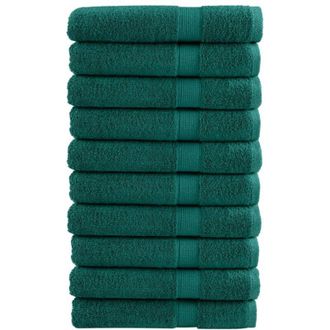 vidaXL Toallas De Sauna Solund 10 Unidades Verde 80x200 Cm 600 Gsm Vidaxl