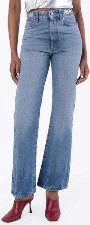 Paco Rabanne 1969 Signature Embellished Jeans, Waist Size 24