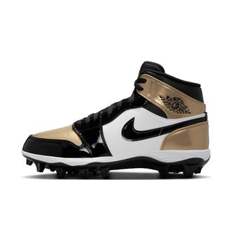 Nike Jordan Mens Jordan 1 Mid TD Football Cleat in Brown | FJ6805-701