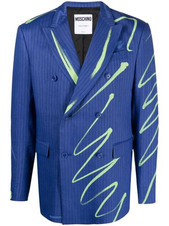 Moschino Blazer met dubbele rij knopen - Blauw