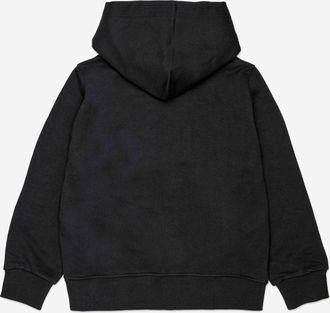 Diesel Boys Cotton Hoodie With Logo - Black Cotton; Rib: Hoods & Sweatshirts