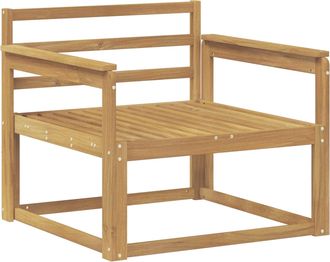 vidaXL Sof&aacute; Intermedio De Exterior Madera De Acacia S&oacute;lida Blanco Vidaxl
