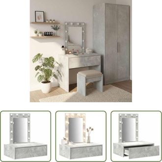 vidaXL vidaXL Tavolo da trucco grigio - Tavolo da Trucco Grigio 60 x 40 x 70 cm Legno multistrato