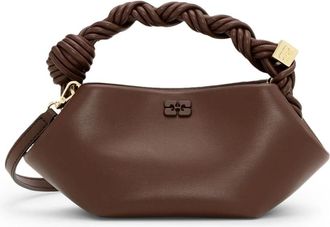 Ganni Mini Bou Bag - Dames - Handtassen - Bruin - ONE Size - Katoen - Tassen