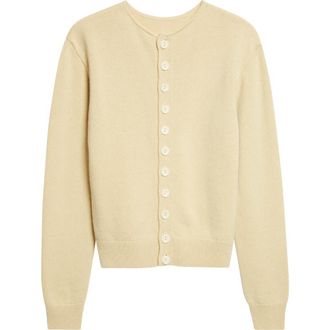 Christophe Lemaire Reversible Cashmere & Wool Cardigan in Butter at Nordstrom, Size X-Small