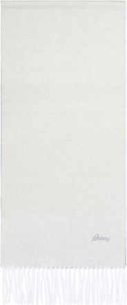 Brioni Lead Sand Reversible Scarf - Heren - Wintersjaals - Beige - ONE Size - Kasjmier - Accessoires