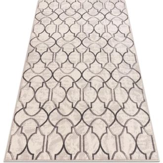 RugsX Rugsx - Carpet Wool angel 7905 / 52022 Moroccan trellis beige / grey beige 80x150 cm