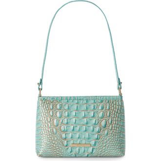 Brahmin Lorelei Croc Embossed Leather Shoulder Bag in Waterfall at Nordstrom