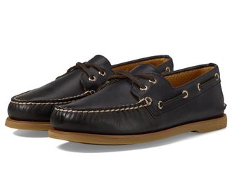Sperry Top-Sider Gold Authentic Original 2-Eye Seasonal Mens Lace-up Boots Black Leather : 7.5 W (EE)