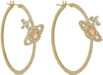 Vivienne Westwood Accessoires, Dames, Geel, ONE Size, Olympia Hoop Oorbellen