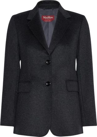 Max Mara Volpino Blazer - Dames - Blazers - Grijs - M - Wol - Jassen