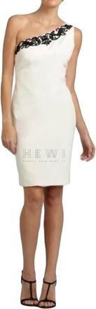 Notte By Marchesa Marchesa Notte Ivory Silk One Shoulder Dress Size M