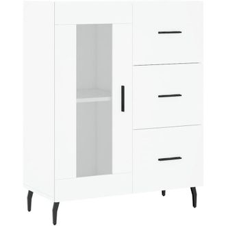 vidaXL Aparador De Madera De Ingenier&iacute;a Blanco 69,5x34x90 Cm Vidaxl