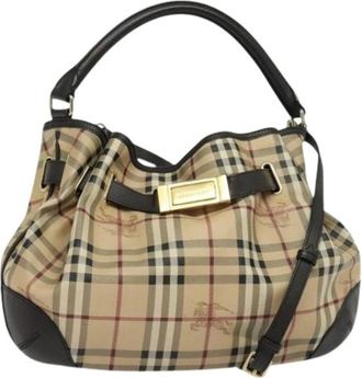 Burberry Pre-owned Shoulder Bags, female, Beige, Size: ONE SIZE Pre-owned Vintage Shoulder Bag