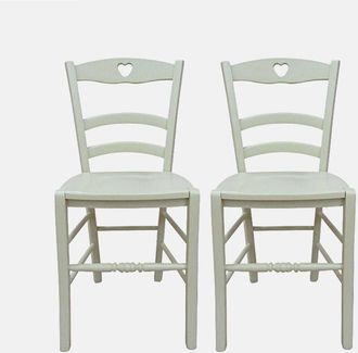 Dmora Dmora Juego De 2 Sillas Cl&aacute;sicas De Madera, Para Comedor, Cocina O Sala De Estar, Made In Italy, Cm 45x47h88, Asiento H Cm 48, Color Arena