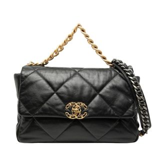 Chanel Pre-owned Quilted Leather Shoulder Bag - Dames - Pre-owned - Zwart - Maat: ONE Size Leer