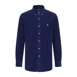 Polo Ralph Lauren Custom Fit Long-Sleeve Shirt - Heren - Casual Overhemden - Blauw - M - Katoen - Overhemden