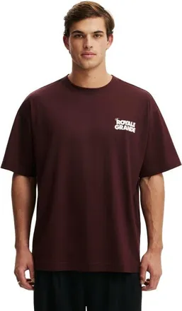 Cotton On Mens Box Fit Text T-Shirt in Winter Fig Royal Grand at Nordstrom, Size X-Large
