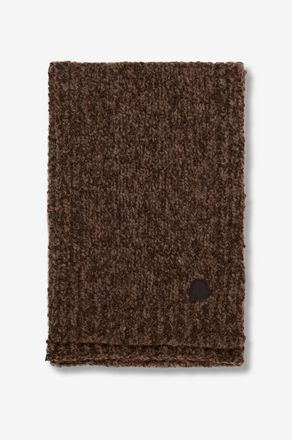 Moncler Schal aus Alpaka und Wolle mit Lederlogo