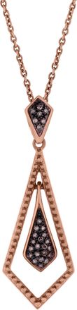 LuvMyJewelry Marisa Sterling Silver 0.10 Ct Diamond Geometric Drop Pendant