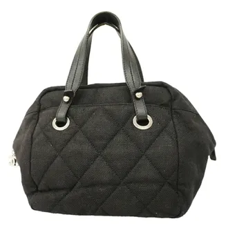 Chanel Black Tweed Tote Bag (Pre-Owned)