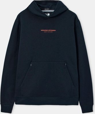 Weekend Offender Mens Weekend Offender Coban Woan Pocket Hoodie in Navy