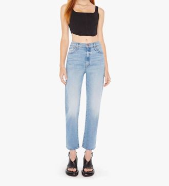 Mother Ditcher Zip Flood Jeans In Love On The Beat