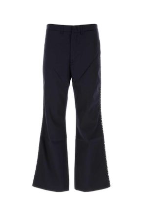 Wales Bonner Mens Midnight Blue Cotton Pant - Navy - Size EU 50 (Mens)
