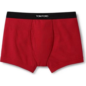 Tom Ford Cotton Stretch Jersey Boxer Briefs in Red at Nordstrom, Size Xx-Large