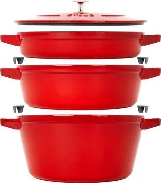 Staub Cast Iron 4-pc Stackable Set