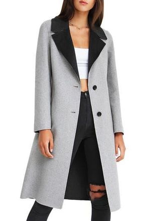 Belle & Bloom BELLE AND BLOOM Lex Two-Tone Wool Blend Coat in Grey at Nordstrom Rack, Size X-Small