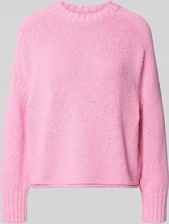 Marc O'Polo Oversized Strickpullover aus Baumwoll-Mix in Pink, Gr&ouml;&szlig;e XXL