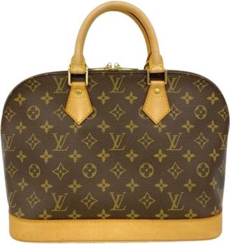 Louis Vuitton Pre-owned Handbags, female, Brown, Size: ONE SIZE Pre-owned Alma PM Canvas Handbag