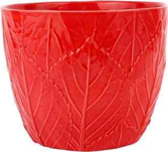 Vietri Vietri Viva Garden Embossed Leaves Cachepot With $6 Credit