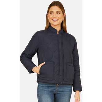 Yumi Short Quilted Jacket in Navy at Nordstrom, Size 10