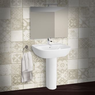 Vitra Lavabo Con Colonna Serie Zentrum