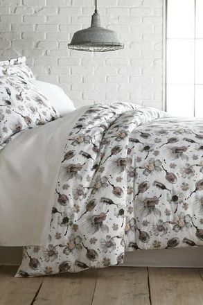 Southshore Fine Linens Premium Collection Ultra-Soft 300 Thread-Count Cotton Duvet Cover Set in Watercolor Symphony Grey at Nordstrom Rack, Size