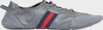 Gucci Men & apos;s Flex Suede and Leather Web Low-Top Sneakers