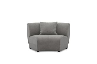 Castlery Auburn Curve Wedge Sofa Customized, Dark Grey, Spill Resistant, Modular, Castlery