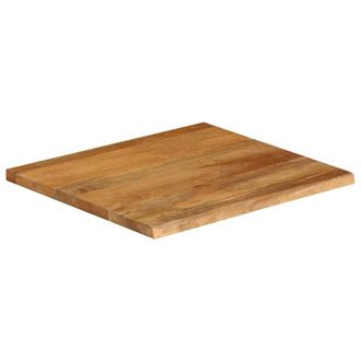 Berkfield Home Table Top Live Edge 60x60x3.8 cm Solid Wood Mango in Brown