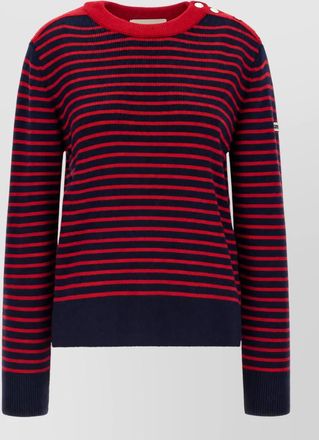 Ami wool striped crewneck sweater