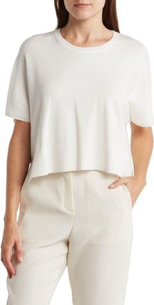 Splendid Jette Short Sleeve Crop Sweater in Paper at Nordstrom Rack, Size X-Large