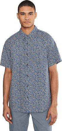 Toad&Co Fletch Short Sleeve Shirt Mens Clothing Canal Print : MD, Cotton/Chambray