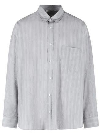 Acne Studios grijs lyocell overhemd