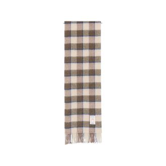 A.P.C. Sciarpa con frange a quadri - - Accessories - Donna - Beige - ONE SIZE