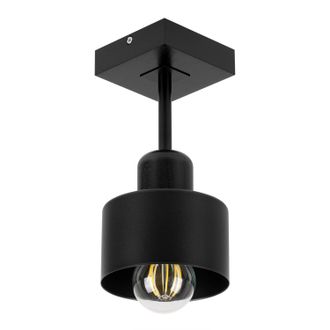 OEM L&aacute;mpara De Techo Negra De Madera Y Metal De Estilo Escandinavo, 1xe27, Iluminaci&oacute;n Led Moderna Para Sal&oacute;n, Cocina, Dormitorio, Habitaci&oacute;n Infantil, Lo