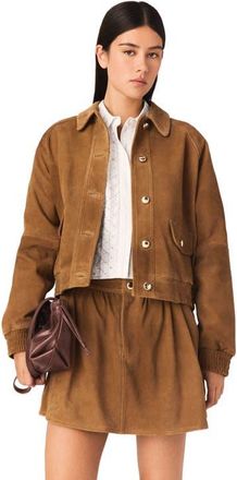 Maje Suede jacket in Camel at Nordstrom, Size 40 Eu