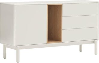 Teulat Aparador crema 3 cajones 1 puerta 140x40 cm