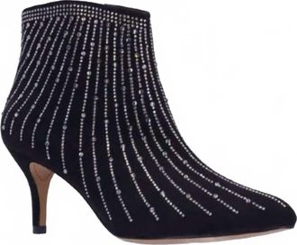 J. Rene&eacute; Womens Alannis Suede Rhinestone Bootie In Black