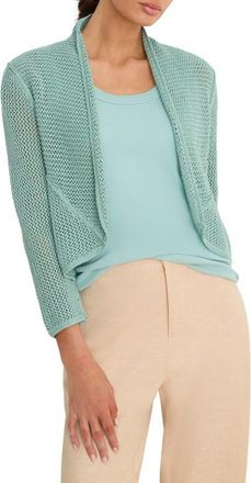 Nic+Zoe Mesh Stitch Cocoon Cardigan in Aquifer at Nordstrom, Size X-Large